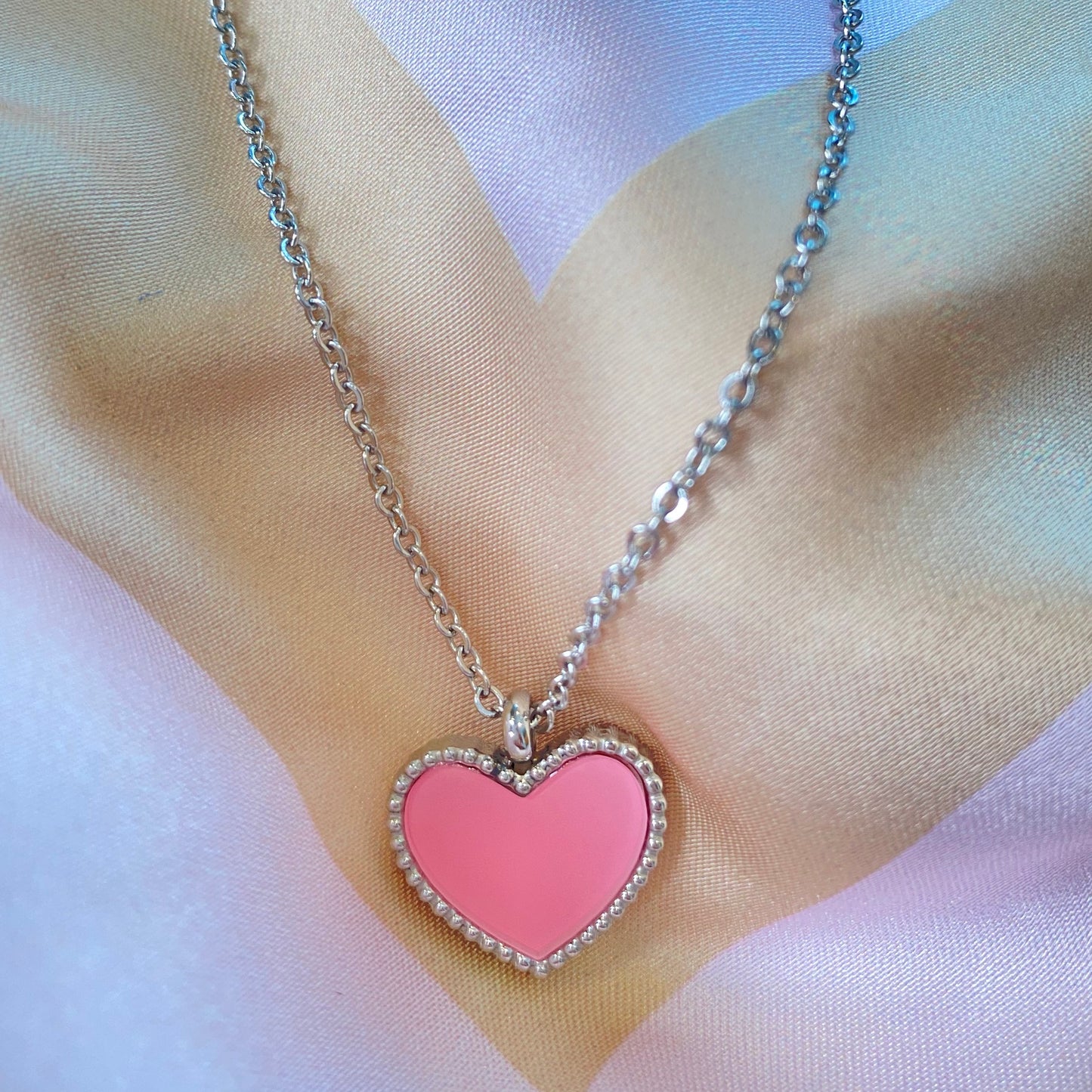 Halskette HEART CLAMSHELL rose